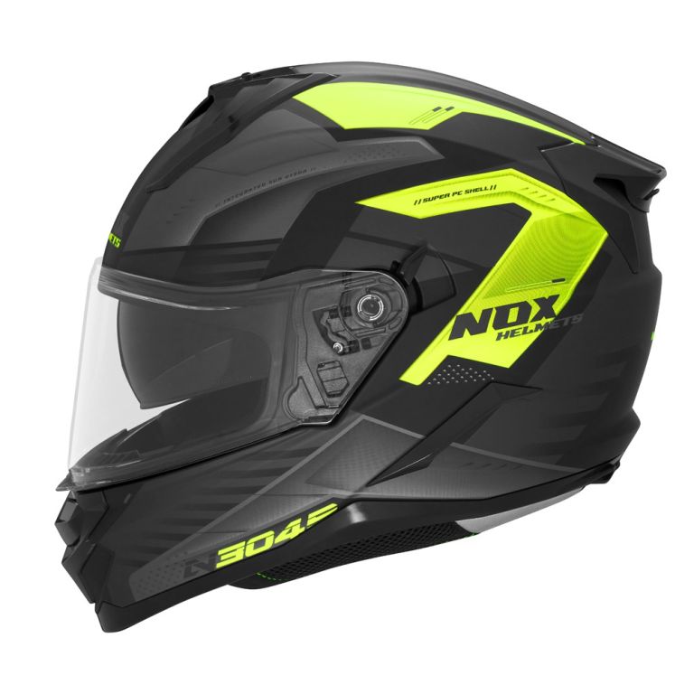 Prilba N304S CARVER, NOX (čierna matná,žlutá) 2025
