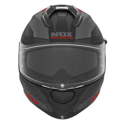 Prilba N304S CARVER, NOX (čierna matná,červená) 2025