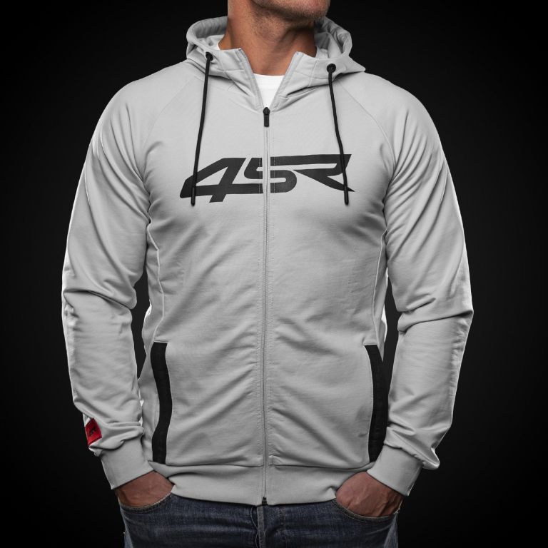 Mikina 4SR Hoodie Logo Zip Grey