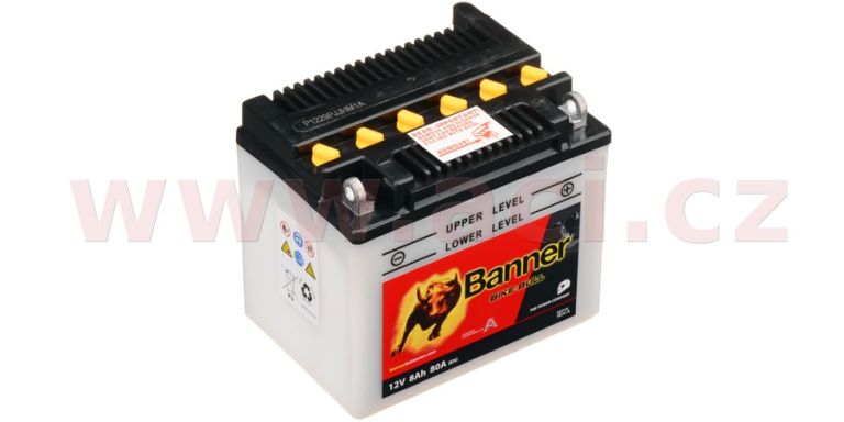Baterie 12V, YB7C-A, 8Ah, 80A, BANNER Bike Bull 130x90x114