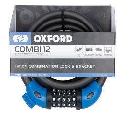 Zámek lankový COMBI12, OXFORD (kouřový, délka 1,8 m, průměr lanka 12 mm)