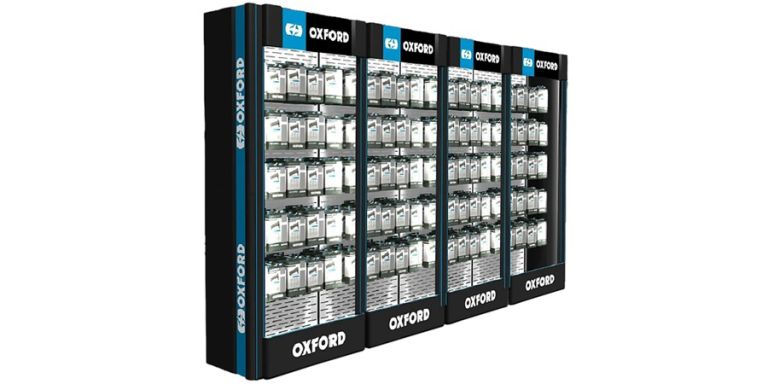 Prezentačné stena Premium Advanced s rastrom pre drôtový program, sestava 4ks, OXFORD (ŠxVxHL = 3740x2290x550 mm)