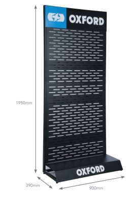 Prezentačné stena s rastrom pre drôtový program jednostranná pre umiestnenie ku zdi, OXFORD (čierna, 900x390x1950 mm)