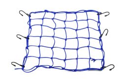 Pružná batožinová sieť s kovovými háčiky, Daytona (40 x 40 cm, modrá)