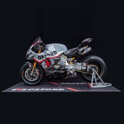 Textilné koberec pod motocykel RACE XL, OXFORD (rozmer 240 x 103 cm, spĺňajúce předpisy FIM)