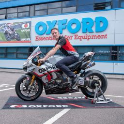 Textilné koberec pod motocykel RACE XL, OXFORD (rozmer 240 x 103 cm, spĺňajúce předpisy FIM)