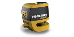 Zámok kotúčové brzdy Micro XA5, OXFORD (integrovaný alarm, žlutý/černý, priemer čapu 5,5 mm)