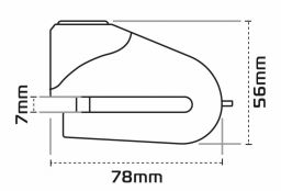 Zámok kotúčové brzdy Quartz XD10, OXFORD (žlutý/černý, priemer čapu 10 mm)