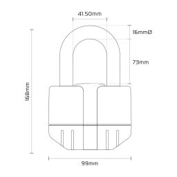Reťazový zámok BIG BOSS ALARM, OXFORD (priemer čapu 16 mm, dĺžka 1,2 m)