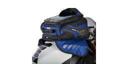 Tankbag na motocykel M30R, OXFORD (černý/modrý, s magnetickú základňou, objem 30 l)