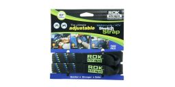 Zavazadlové popruhy MD nastaviteľné, ROK STRAPS (černá/modrá/zelená, šírka 16 mm, pár)
