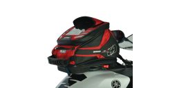 Tankbag na motocykel Q4R QR, OXFORD (černý/červený, s rýchloupínacím systémom na viečka nádrže, objem 4 l)
