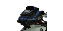 Tankbag na motocykel Q4R QR, OXFORD (černý/modrý, s rýchloupínacím systémom na viečka nádrže, objem 4 l)