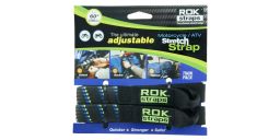 Zavazadlové popruhy HD nastaviteľné a zosilnené, ROK STRAPS (černá/modrá/zelená, šírka 25 mm, pár)