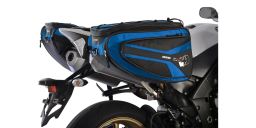 Bočné brašne na motocykel P50R, OXFORD (černé/modré, objem 50 l, pár)