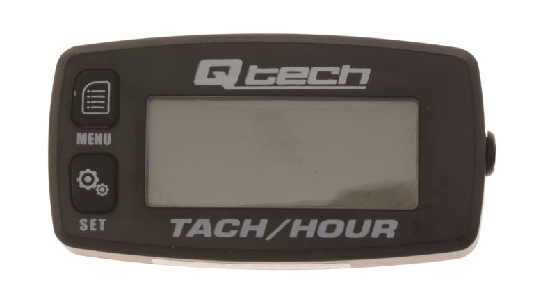 Multifunkčné merač otáčok motora a motohodín, Q-TECH (čierny, podsvietený displej)