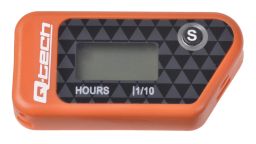 Merač motohodín bezdrôtový s nulovatelným počítadlom, Q-TECH (oranžový)