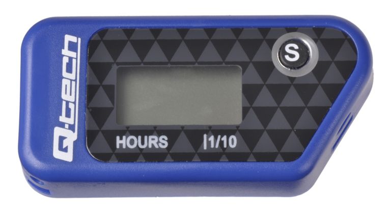 Merač motohodín bezdrôtový s nulovatelným počítadlom, Q-TECH (modrý)