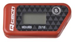 Merač motohodín bezdrôtový s nulovatelným počítadlom, Q-TECH (červený)