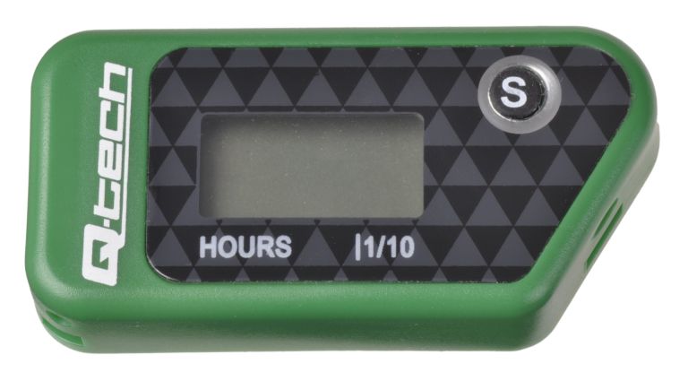 Merač motohodín bezdrôtový s nulovatelným počítadlom, Q-TECH (zelený)