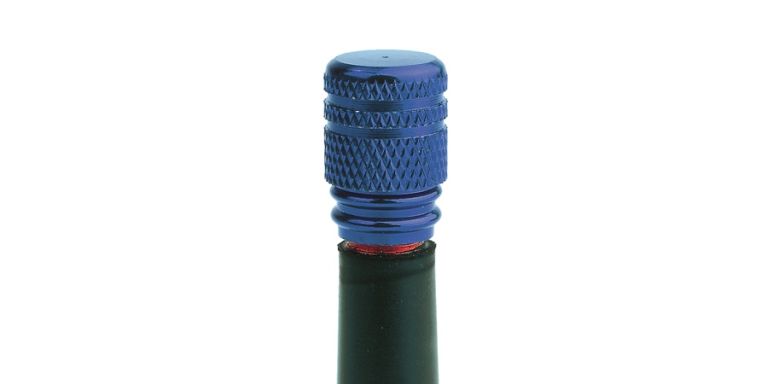 Kovové čiapočky ventilkov, OXFORD (modrý elox, pár)
