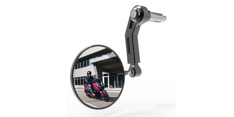Spätné zrkadlo univerzálny do koncov riadidiel Premium ALU, OXFORD (čierne, priemer zrkadlá 94 mm) aplikácie L