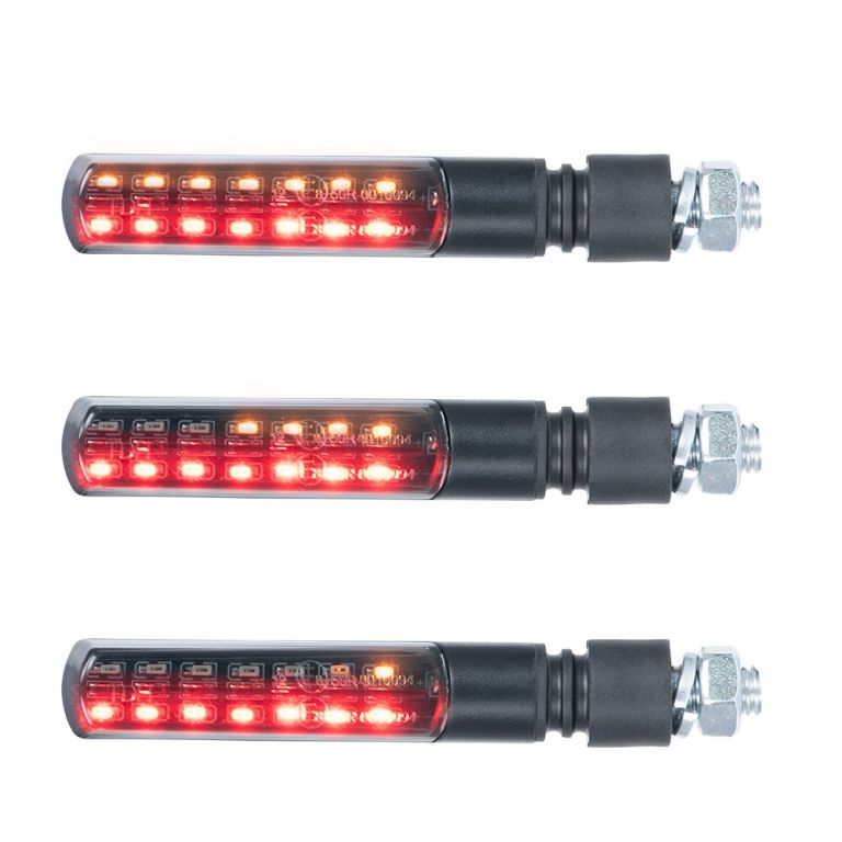 Sekvenčné LED smerovky Nightslider 3 v 1, zadné vr. zadných a brzdových svetiel, OXFORD (sada vr. odporov, pár)