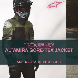 Bunda ALTAMIRA GORE-TEX, ALPINESTARS (černá/světlá červená) 2024