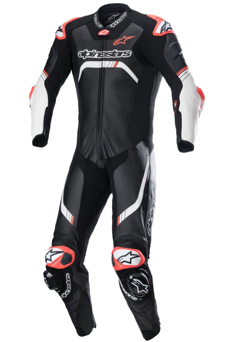 Jednodielna kombinéza GP TECH 4, TECH-AIR kompatibilný, ALPINESTARS (černá/bílá/červená fluo) 2025