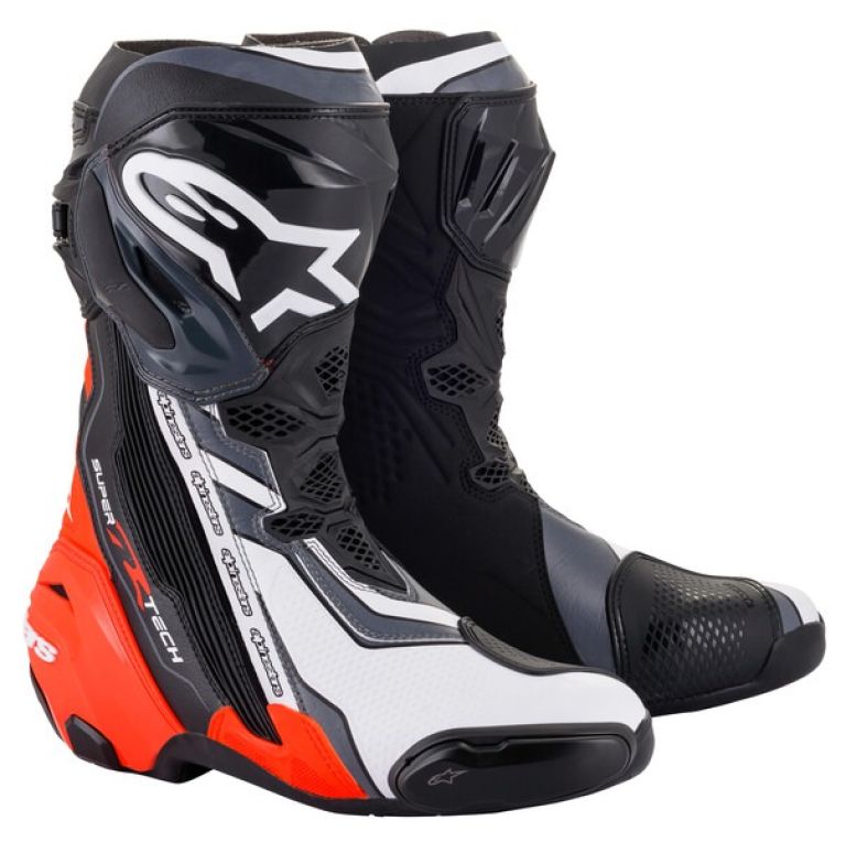 Topánky SUPERTECH R, ALPINESTARS (černá/červená fluo/bílá/šedá) 2025