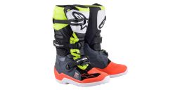 Topánky TECH 7 S, ALPINESTARS, detské (šedá/červená fluo/žlutá fluo) 2024