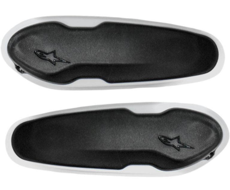 Slidery špičky pre topánky Supertech R/SMX PLUS/SMX-6/SMX S a SMX-1 R, ALPINESTARS (černé/bílé, plast, pár)