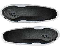 Slidery špičky pre topánky Supertech R/SMX PLUS/SMX-6/SMX S a SMX-1 R, ALPINESTARS (černé/bílé, plast, pár)