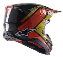 Prilba SUPERTECH S-M10 CARBON META2, ALPINESTARS (černá/žlutá/oranžová lesklá)