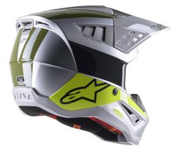 Prilba S-M5 BOND, ALPINESTARS (stříbrná/žlutá fluo/zelená lesklá)