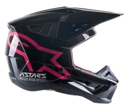 Prilba S-M5 COMPASS, ALPINESTARS (černá/růžová)