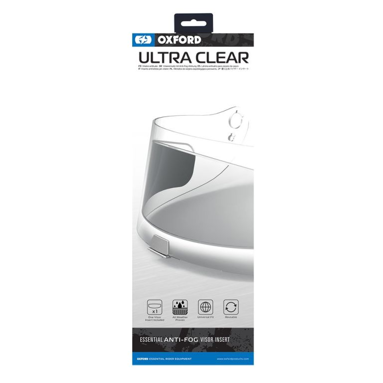 Fólie na plexi ULTRA CLEAR SHIELD antifog, OXFORD (číra, fólie proti zahmlenie)