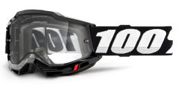 ACCURI 2, 100% Enduro Moto okuliare čierne, číre Dual plexi