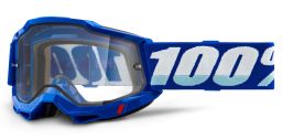 ACCURI 2, 100% Enduro Moto okuliare modré, číre Dual plexi