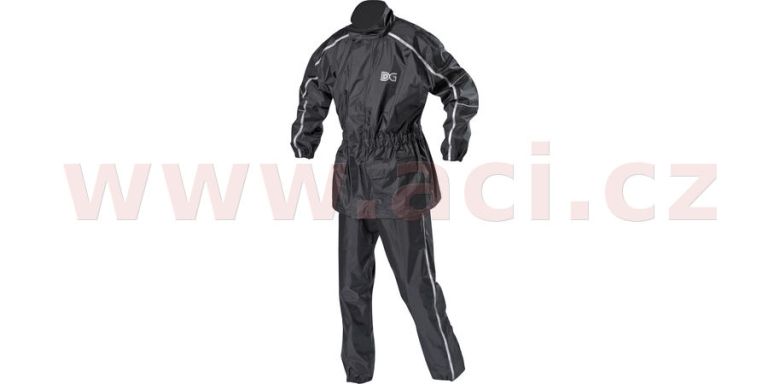 Bunda a nohavice Security pack, NOX - Francúzsko (černá/reflexní pruhy)