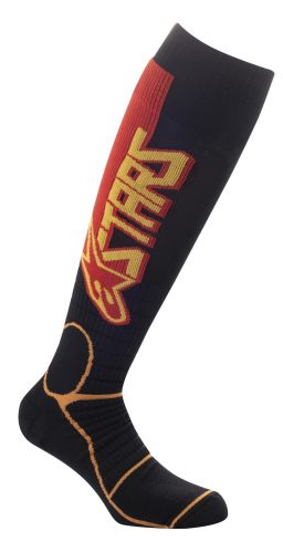 Ponožky MX pre, ALPINESTARS (černá/žlutá/mandarinka) 2023