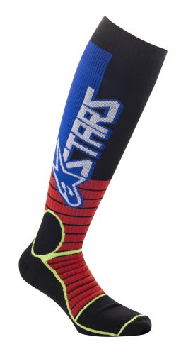 Ponožky MX pre, ALPINESTARS (červená/žlutá fluo/modrá) 2023