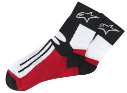 Ponožky krátke RACING ROAD COOLMAX®, ALPINESTARS (černé/bílé/červené)