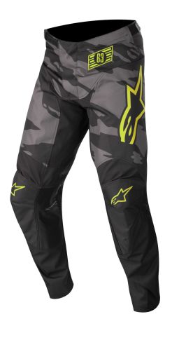 Nohavice RACER TACTICAL, ALPINESTARS (černá/šedá maskáčová/žlutá fluo)