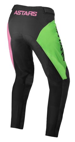 Nohavice RACER COMPASS, ALPINESTARS, detské (černá/zelená neon/růžová fluo)