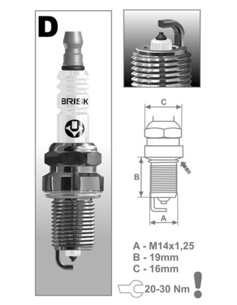 Zapaľovacie sviečka DR15YP rad Platin, BRISK - Česká Republika