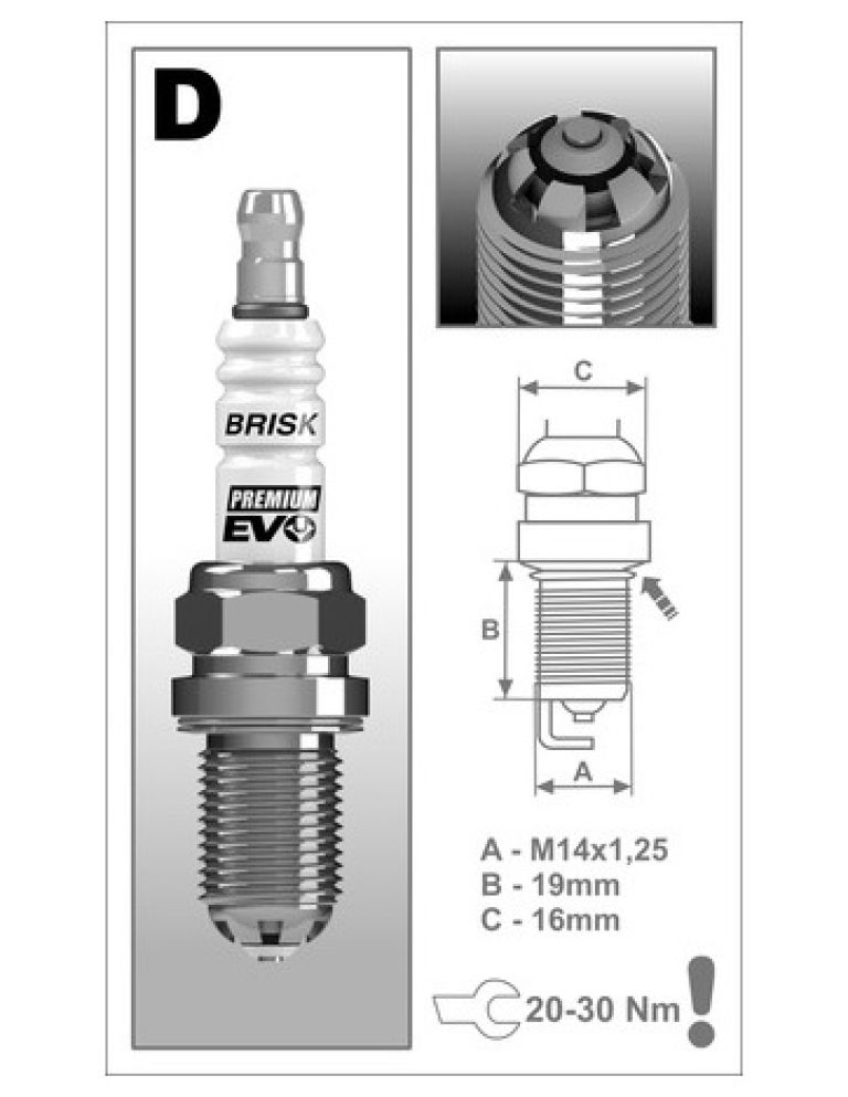 Zapaľovacie sviečka DR15SXC rad Premium EVO , BRISK - Česká Republika