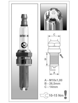 Zapaľovacie sviečka COR10LGS, BRISK - Česká Republika