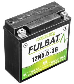 Batérie 12V, 12N5.5-3B gél, 12V, 5.5Ah, 55A, bezúdržbová gél technológie 135x60x130 FULBAT (aktivovaná ve výrobe)