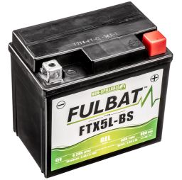 Batérie 12V, FTX5L-BS / FTZ6S gél, 12V, 4Ah, 80A, bezúdržbová gél technológie 113x70x105 FULBAT (aktivovaná ve výrobe)